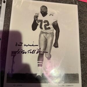 Dallas Cowboys Ed Jones Autographed Photo